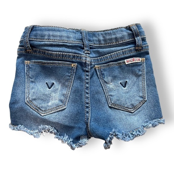 Hudson Baby Distressed Floral Embroidered Denim Shorts Size 12 months - Picture 7 of 7